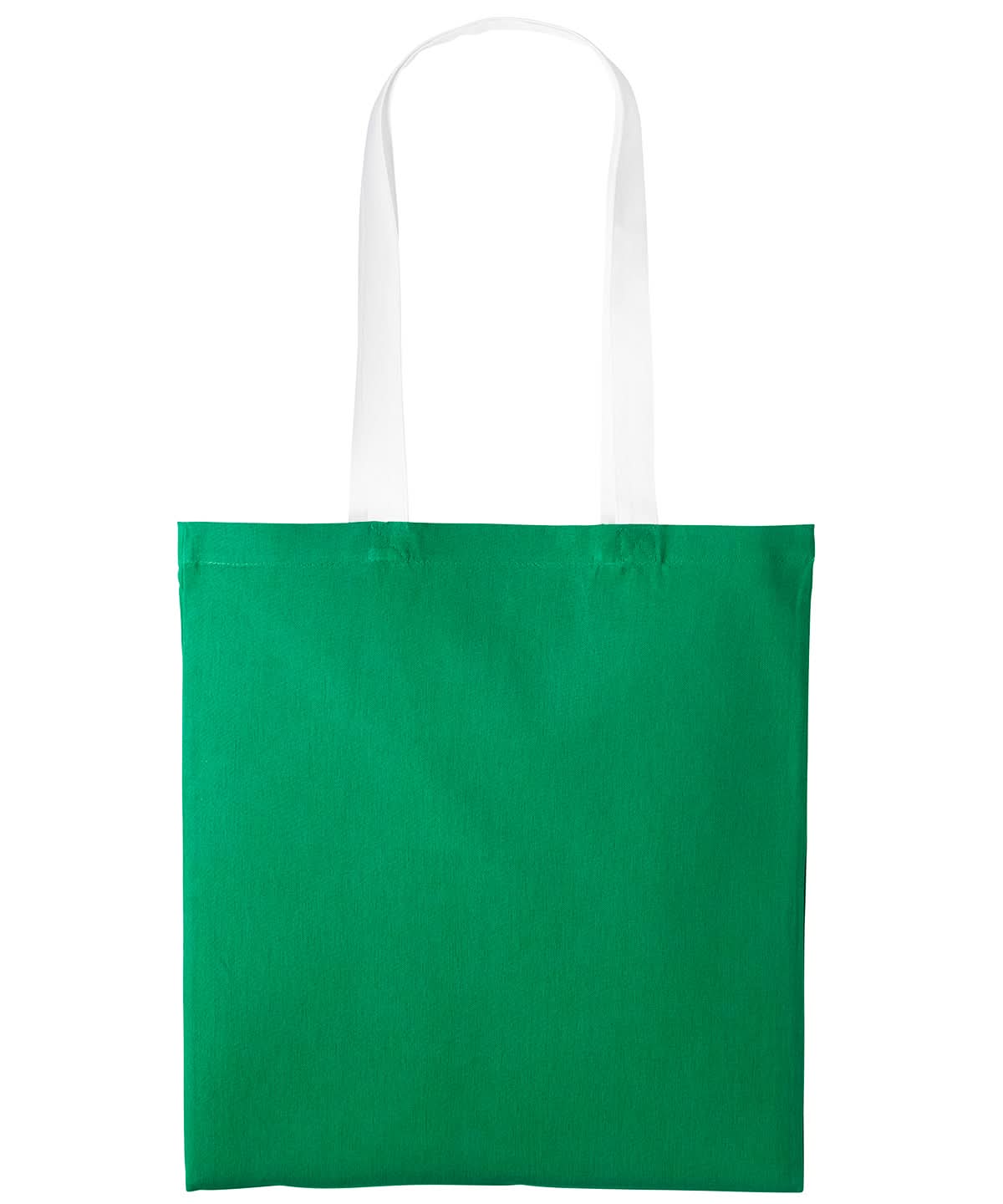 Nutshell Varsity cotton shopper long handle RL150 - Kelly Green White One size - Customisable Bags
