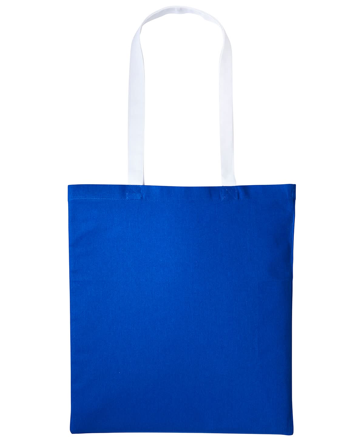 Nutshell Varsity cotton shopper long handle RL150 - Royal White One size - Customisable Bags