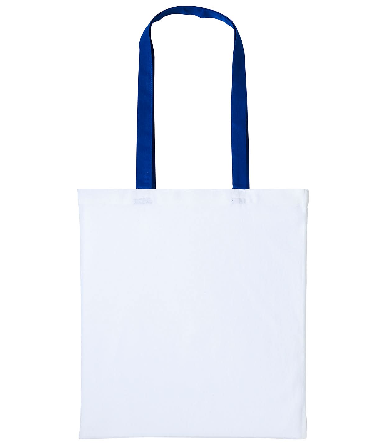 Nutshell Varsity cotton shopper long handle RL150 - White Royal One size - Customisable Bags