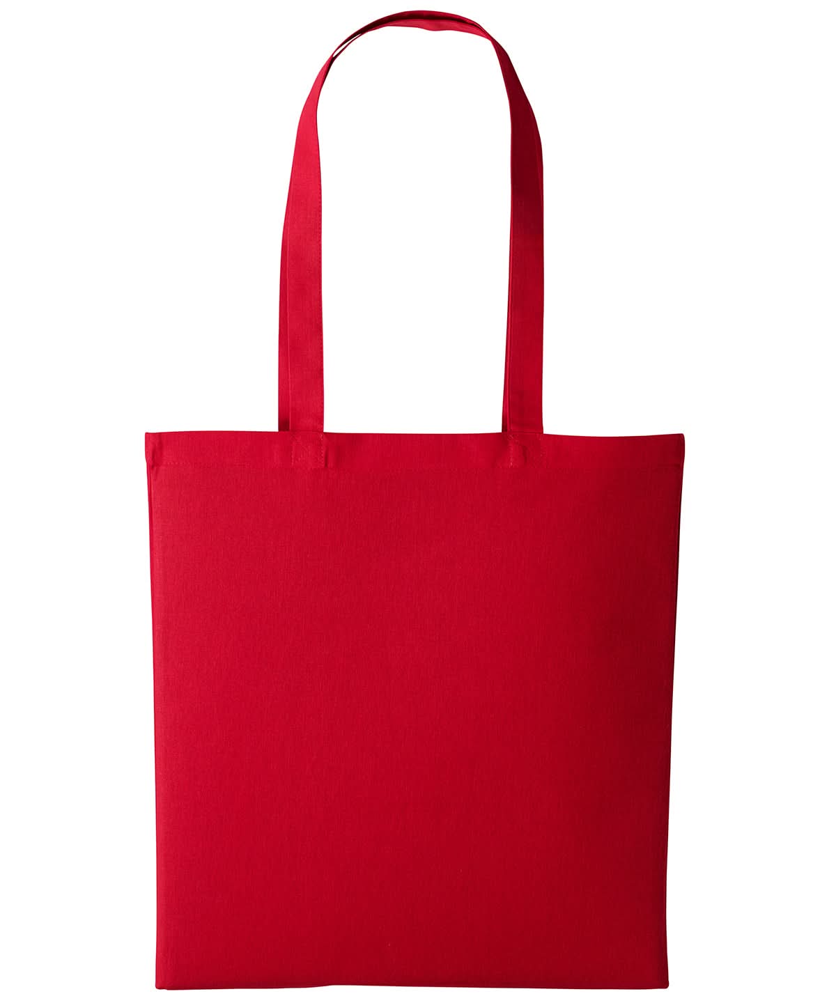 Nutshell Cotton shopper long handle RL100 - Fire Red (Red) One size - Customisable Bags