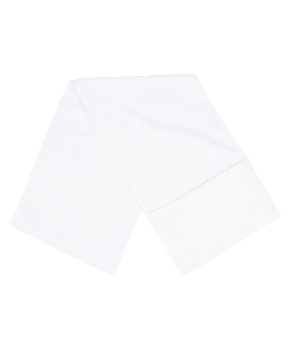 Towel City Luxury range pocket gym towel TC007 - White One size - Customisable Towels