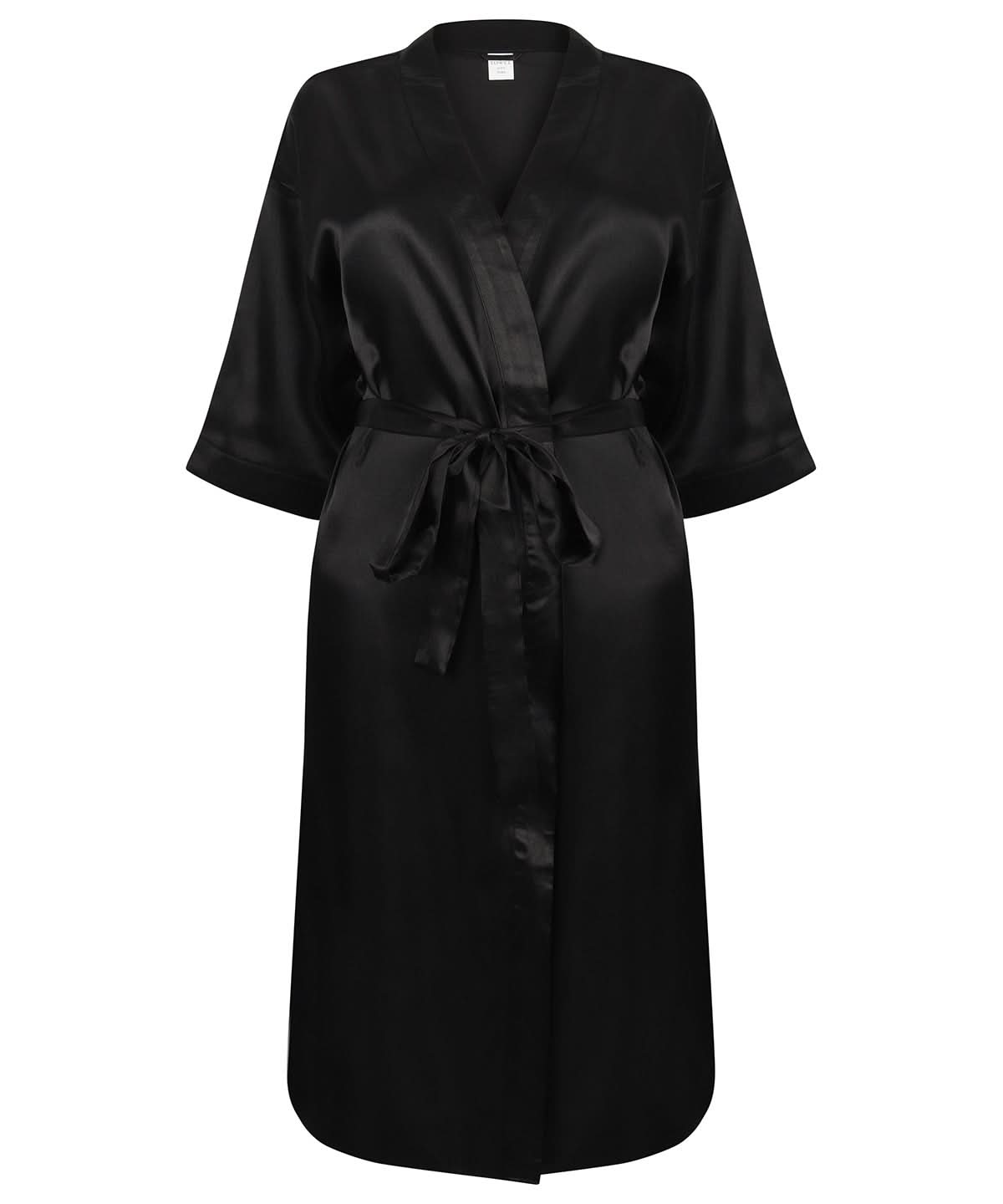 Towel City Womens satin robe TC054 - Black - Customisable Robes