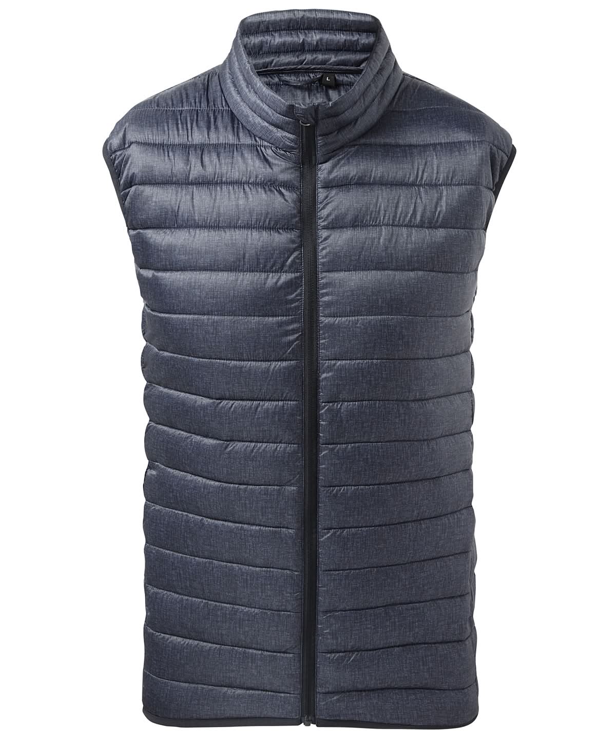 2786 Melange padded gilet TS038 - Navy Melange - Customisable Gilets & Body Warmers