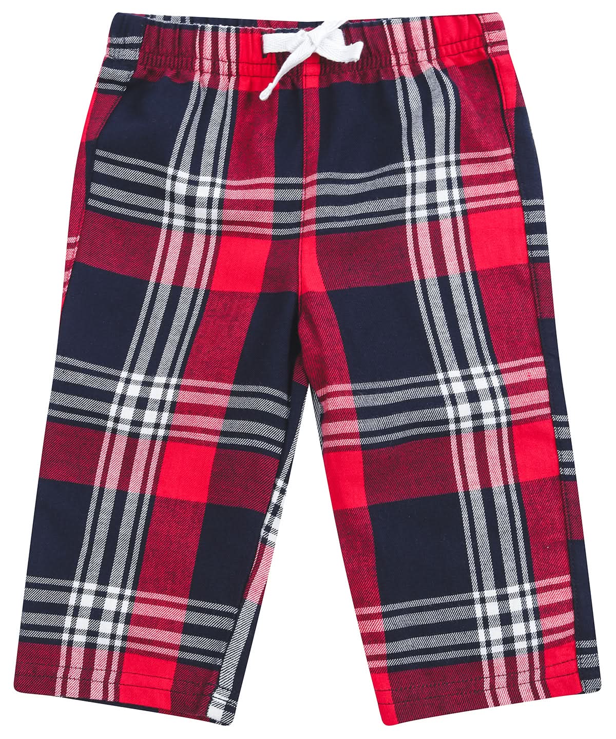 Larkwood Tartan Lounge Trousers LW83T - Red Navy Check - Customisable Trousers