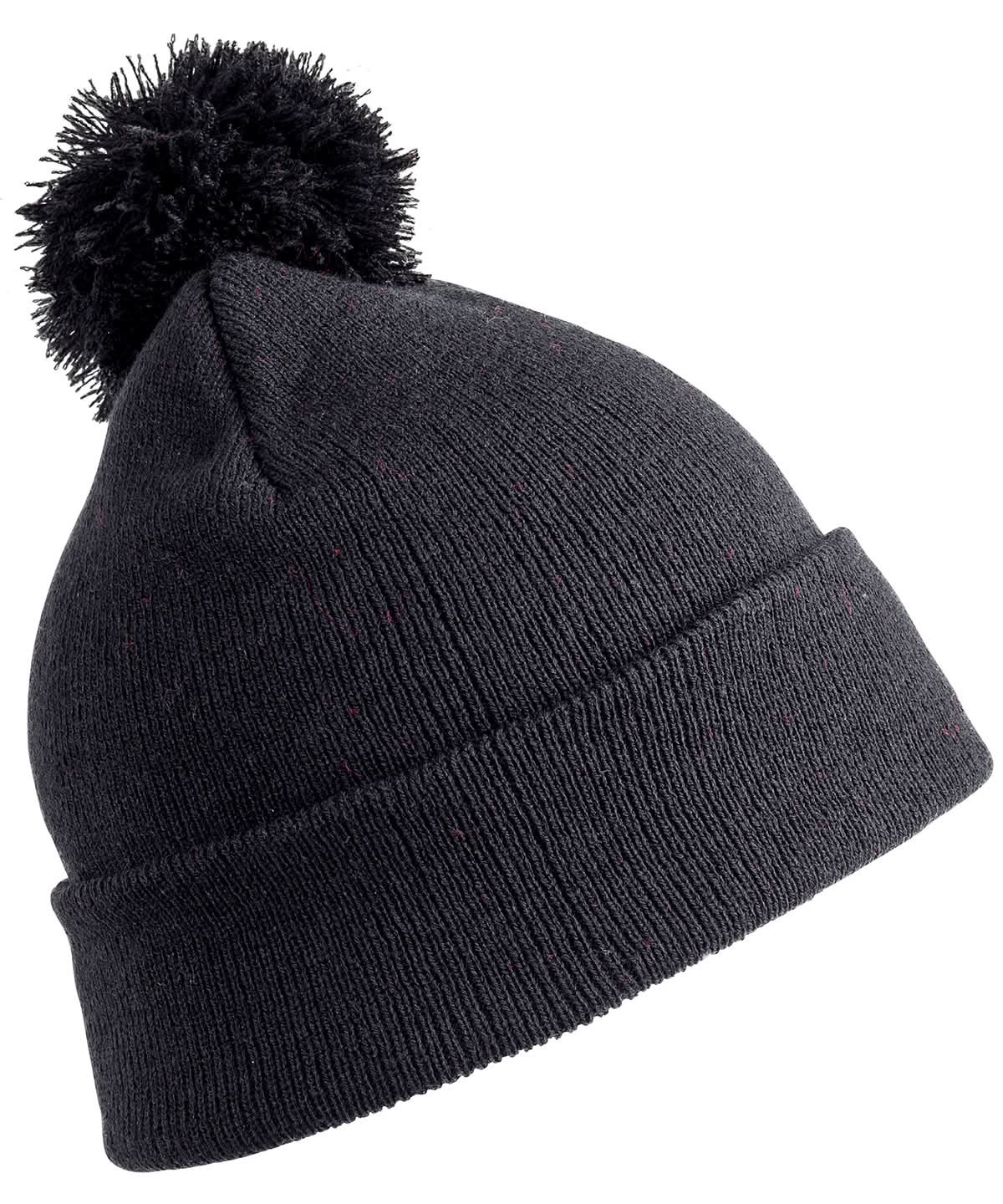 Result Winter Essentials Junior pom pom beanie RC28J - Black One size - Customisable Beanies