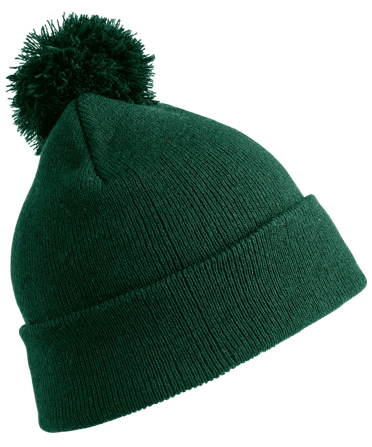 Result Winter Essentials Junior pom pom beanie RC28J - Bottle Green One size - Customisable Beanies