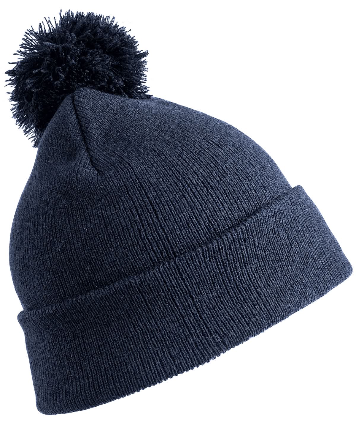 Result Winter Essentials Junior pom pom beanie RC28J - Navy One size - Customisable Beanies