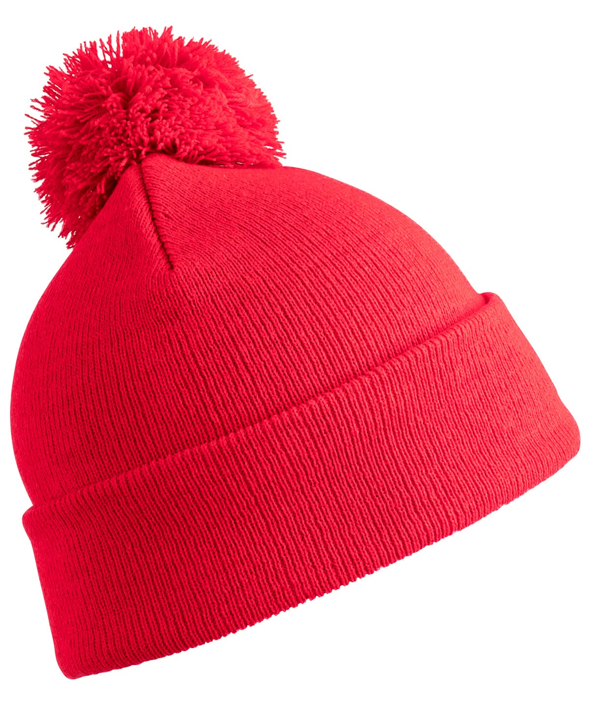 Result Winter Essentials Junior pom pom beanie RC28J - Red One size - Customisable Beanies