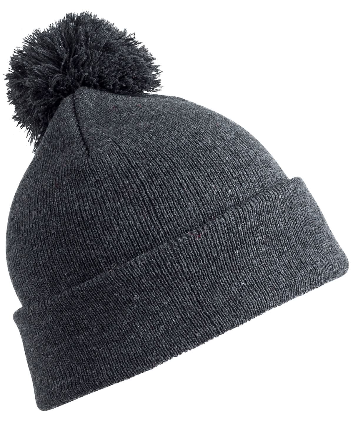 Result Winter Essentials Pom pom beanie RC28X - Grey One size - Customisable Beanies