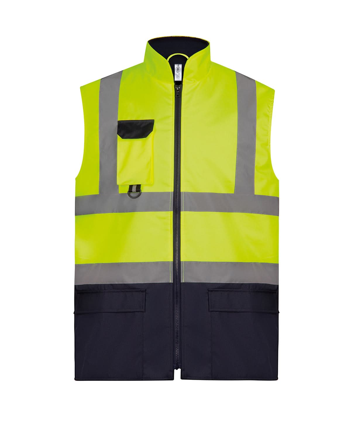 Yoko HV Padded Bodywarmer Hv005 YK105 - Yellow Navy - Customisable Gilets & Body Warmers
