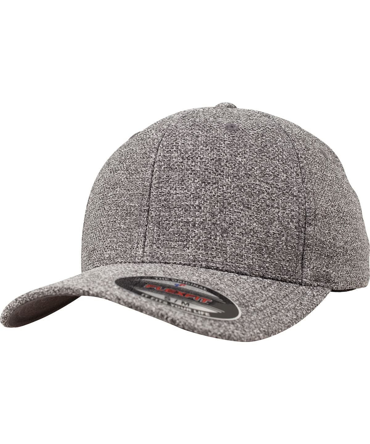 Flexfit By Yupoong Flexfit Melange Cap 6355 YP044 - Dark Heather Grey - Customisable Caps