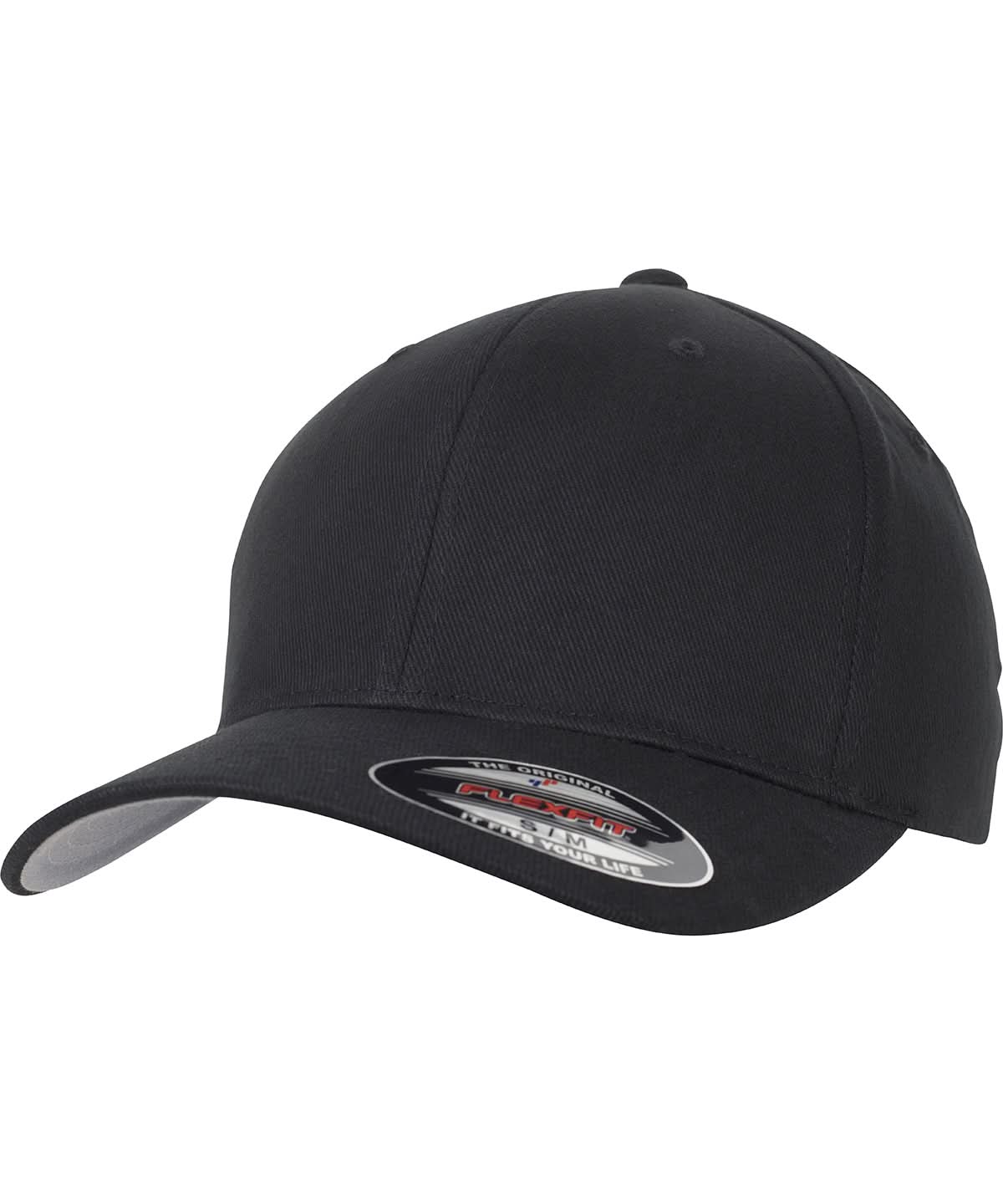 Flexfit By Yupoong Flexfit Brushed Twill YP045 - Black - Customisable Caps