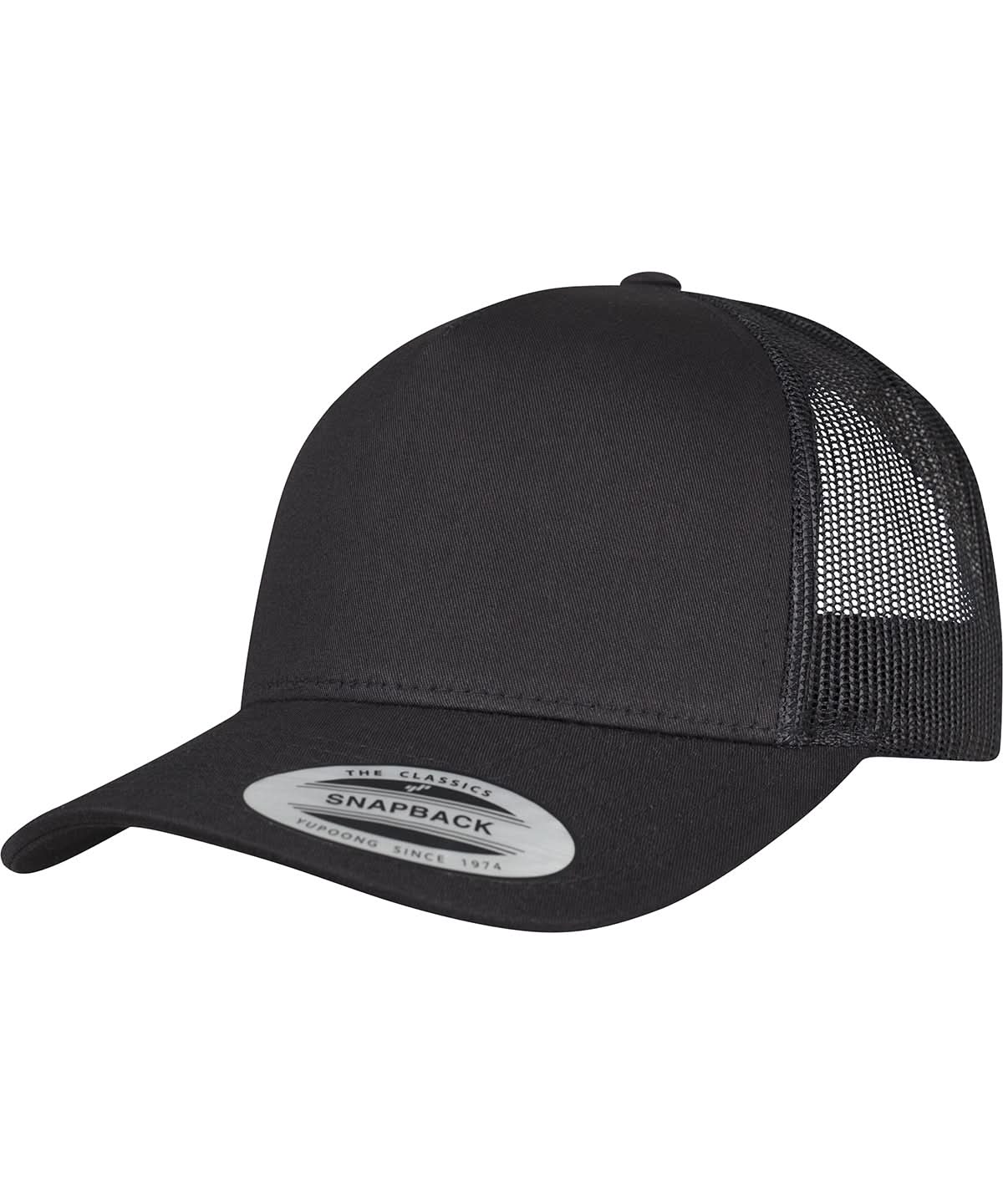 Flexfit By Yupoong 5 Panel Retro Trucker Cap 6506 YP049 - Black One size - Customisable Caps