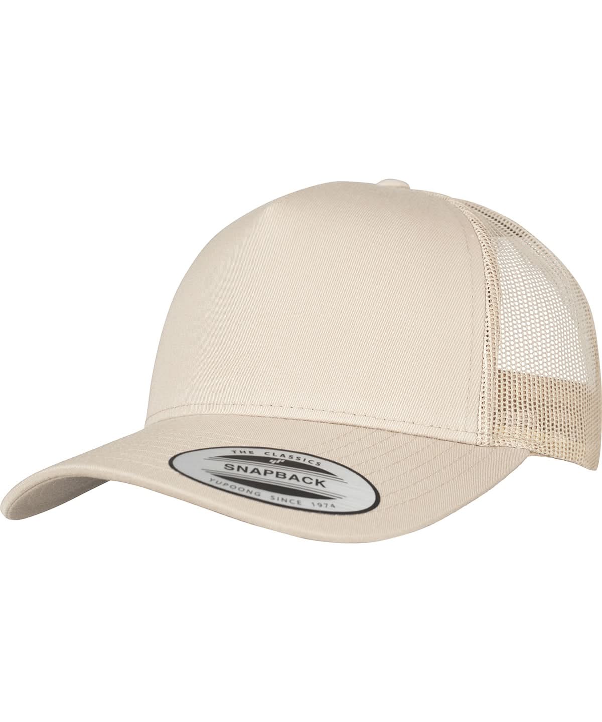 Flexfit By Yupoong 5 Panel Retro Trucker Cap 6506 YP049 - Khaki One size - Customisable Caps