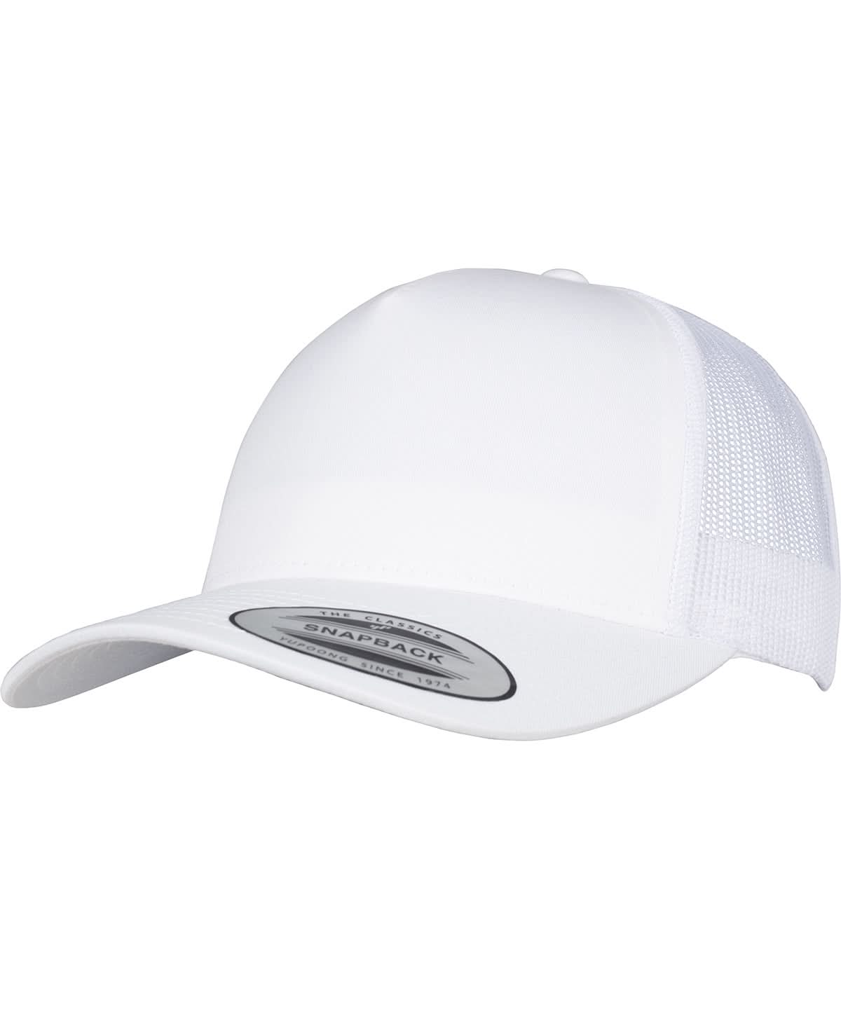 Flexfit By Yupoong 5 Panel Retro Trucker Cap 6506 YP049 - White One size - Customisable Caps