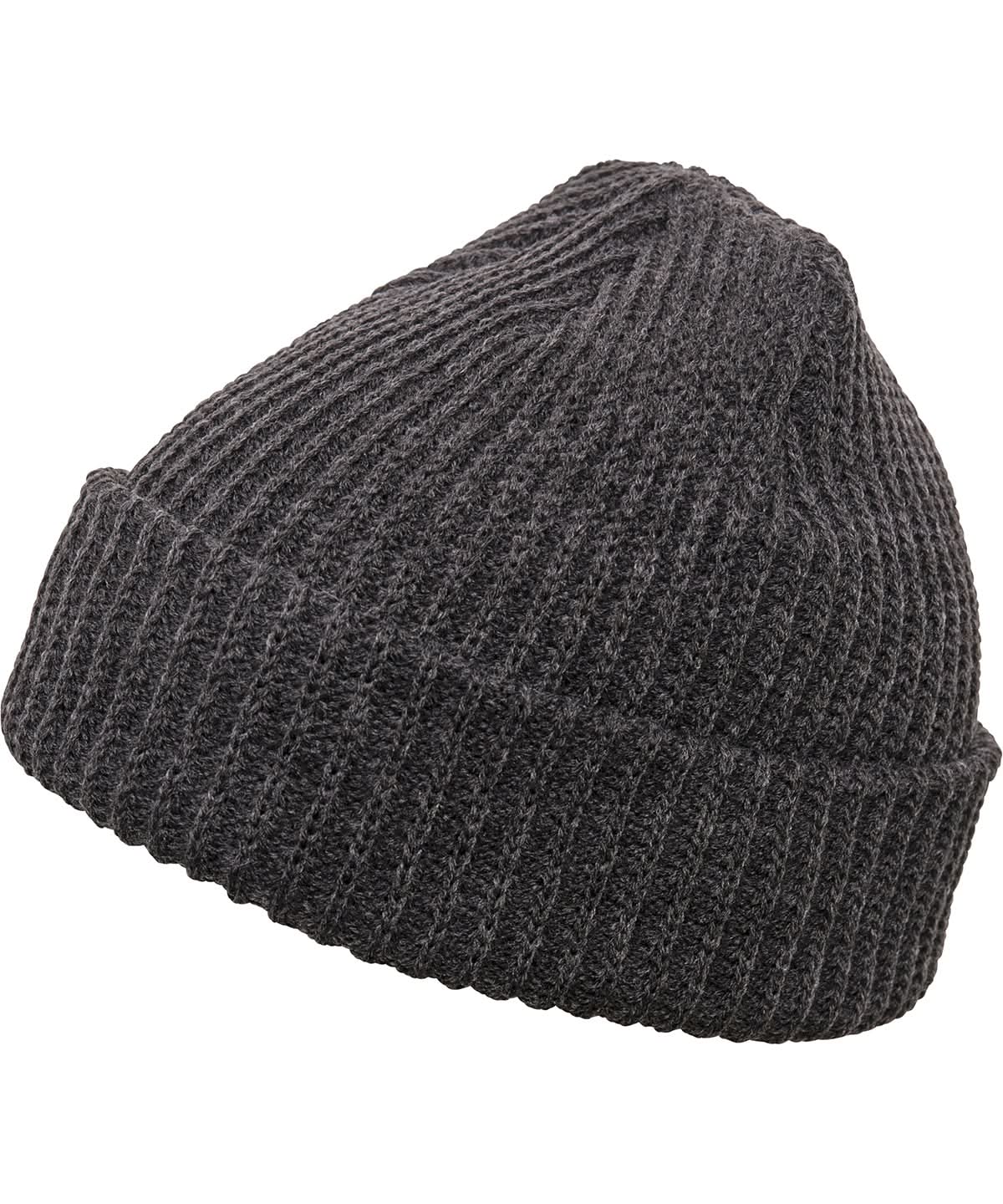 Flexfit By Yupoong Rib Beanie 1502Rb YP066 - Charcoal One size - Customisable Beanies