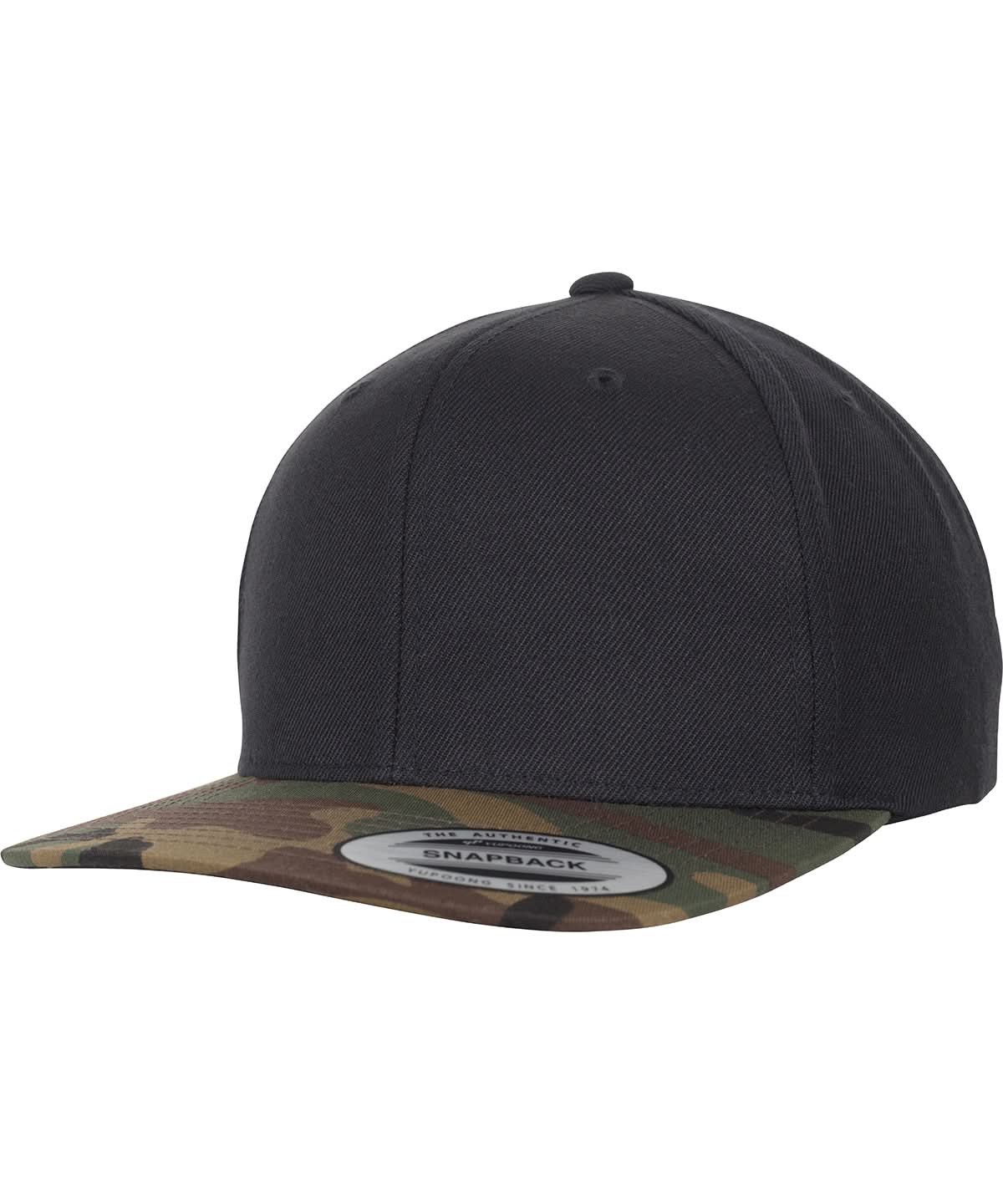 Flexfit By Yupoong Classic Snapback 2 Tone Camo 6089Tc YP089 - black Green Camo One size - Customisable Caps