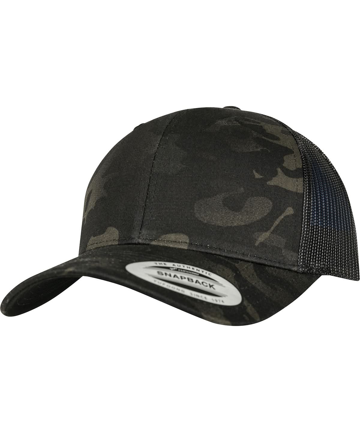 Flexfit By Yupoong Retro Trucker Multicam 6606Mc YP131 - Black Multicam One size - Customisable Caps