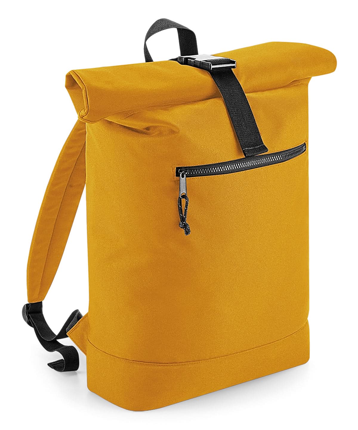Bagbase Recycled rolled top backpack BG286 - Mustard One size - Customisable Bags