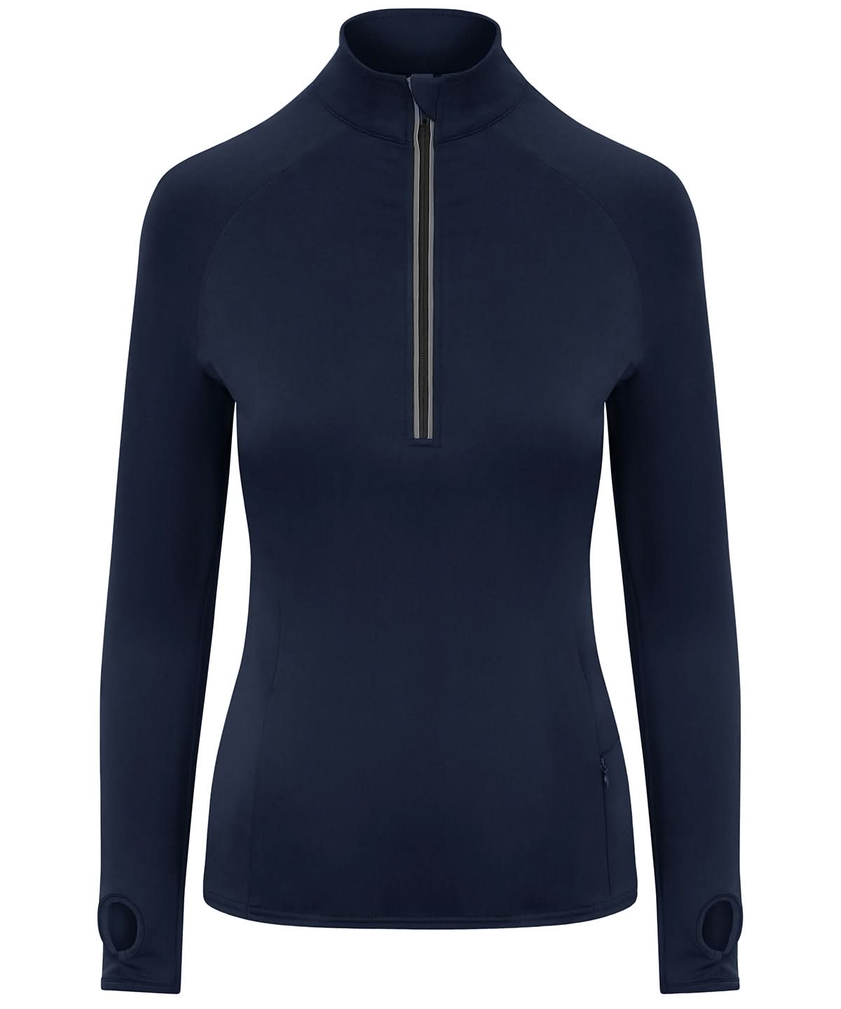 AWDis Just Cool Womens Cool Flex long half zip top JC035 - French Navy - Customisable Sports Overtops