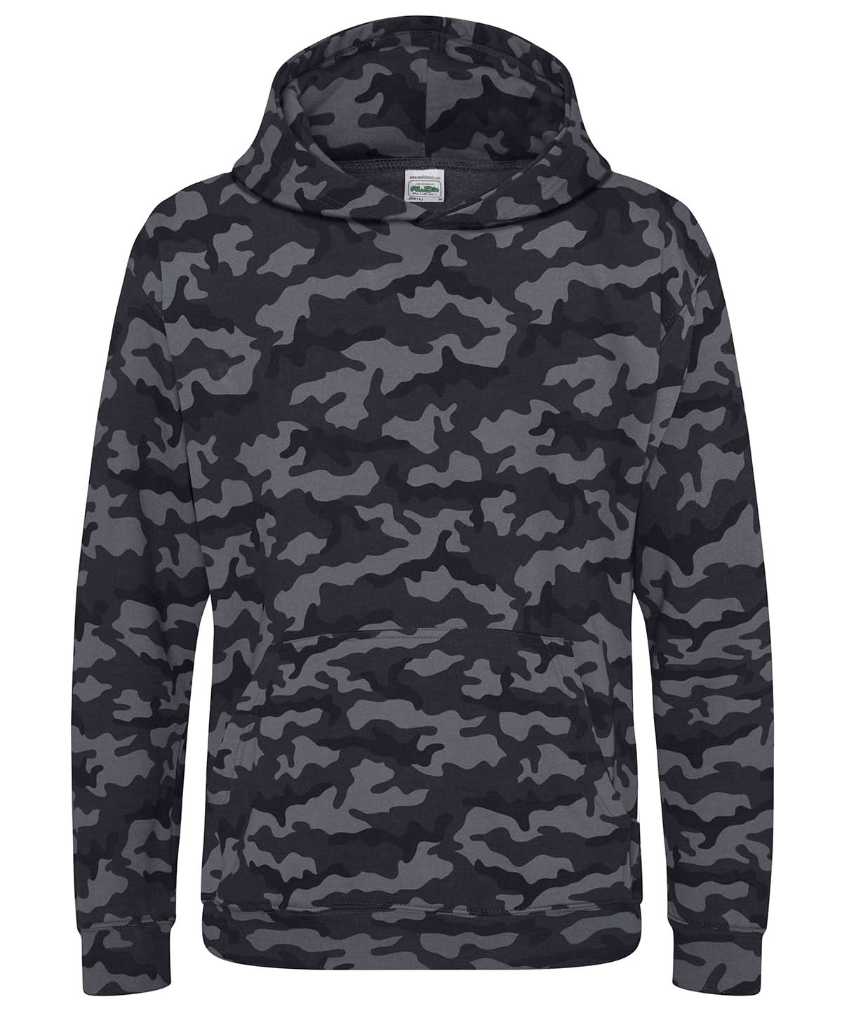 AWDis Just Hoods Kids camo hoodie JH14J - Black Camo - Customisable Hoodies