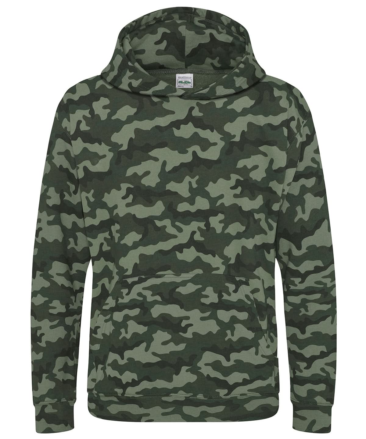 AWDis Just Hoods Kids camo hoodie JH14J - Green Camo - Customisable Hoodies