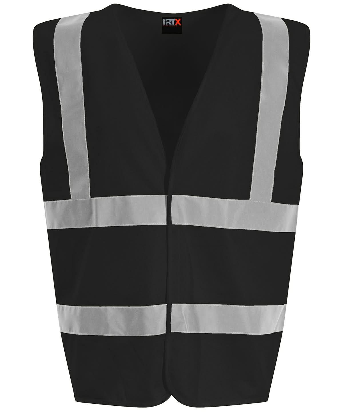 ProRTX High Visibility Waistcoat Black RX700 - Black - Customisable Hi-Vis Vest
