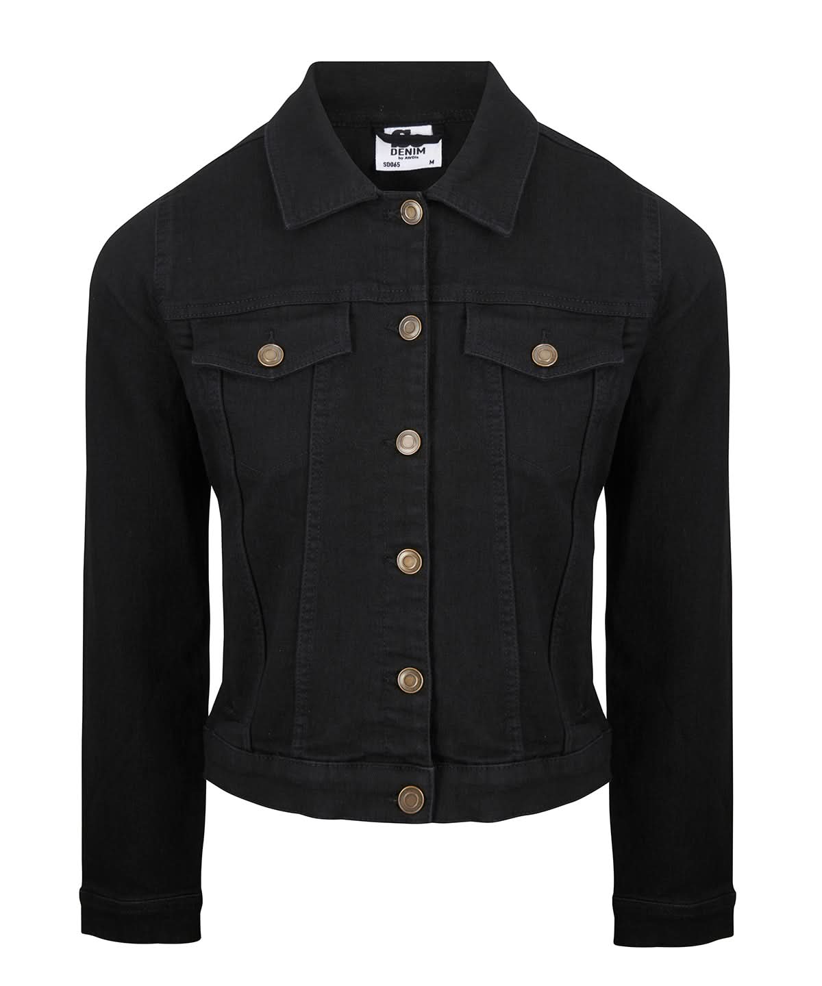 AWDis So Denim Womens Olivia denim jacket SD065 - Black - Customisable Jackets