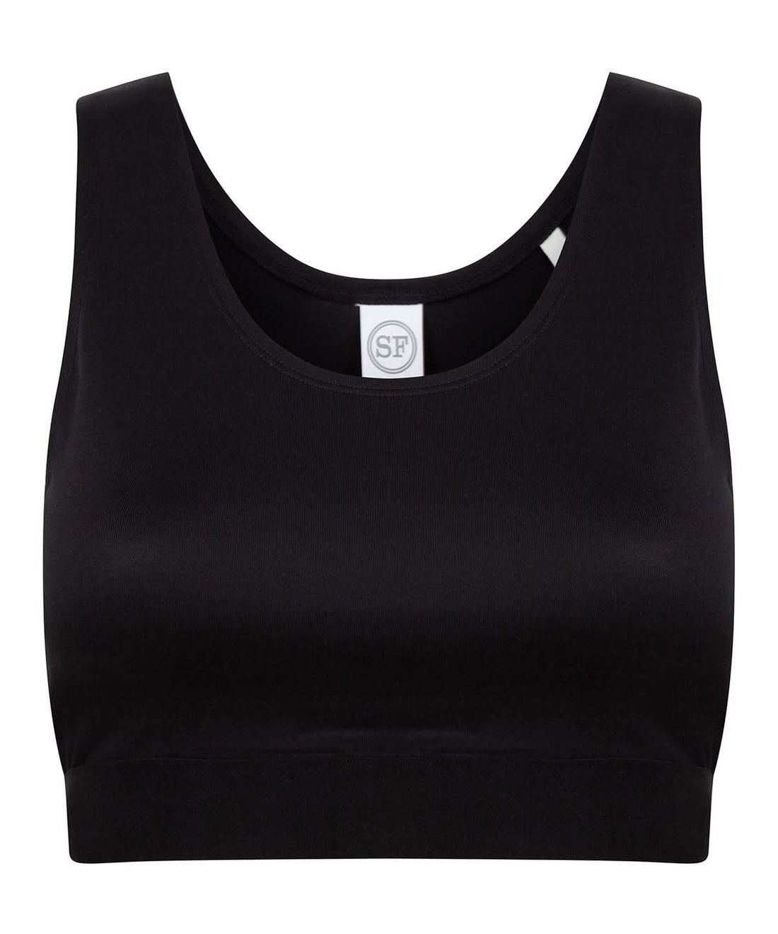 SF Kids fashion crop top SM236 - Black Black - Customisable Kids Vest