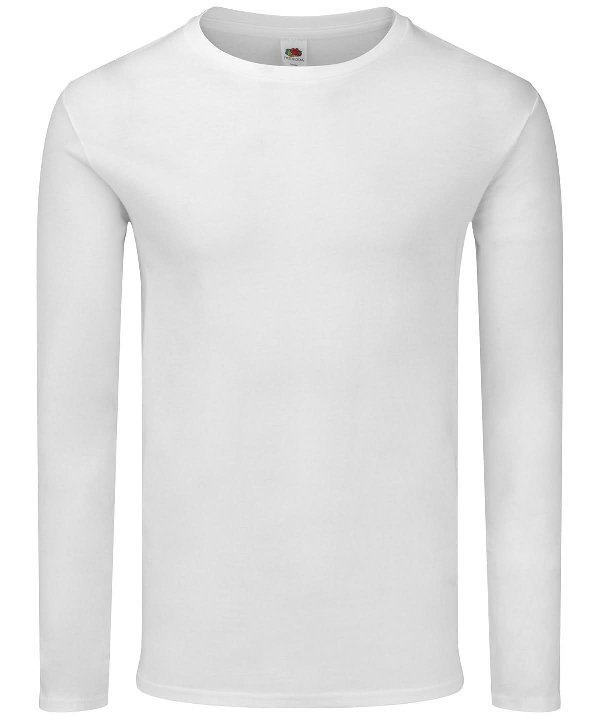 Fruit of the Loom Fruit Of The Loom Iconic 150 Classic Long Sleeve T SS433 - White* - Customisable T-Shirts