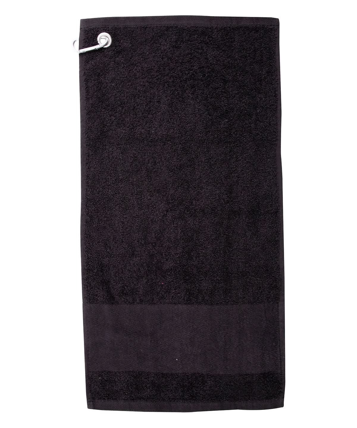 Towel City Printable border golf towel TC033 - Black One size - Customisable Towels