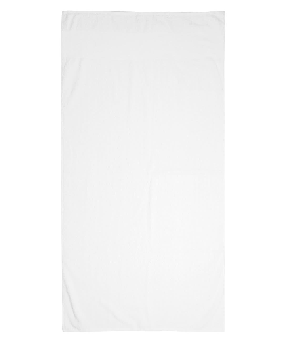 Towel City Printable border bath towel TC035 - White One size - Customisable Towels