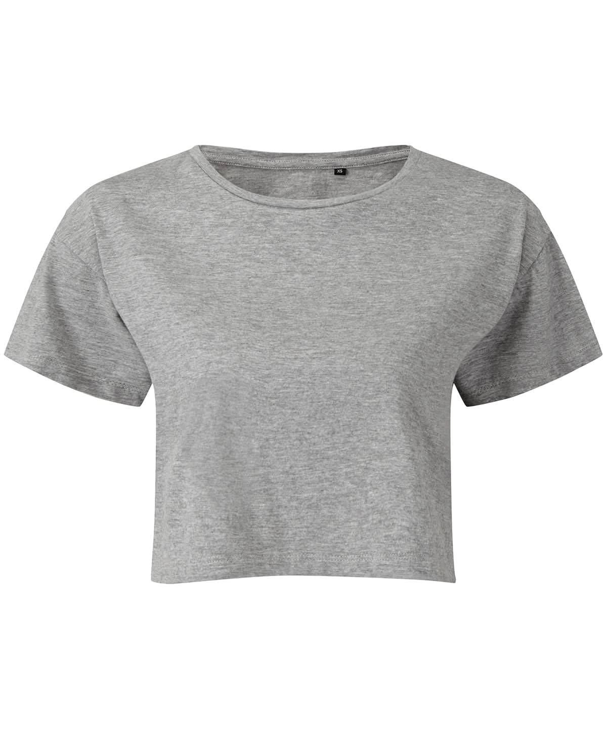 TriDri Tridri WomenS Crop Top TR019 - Heather Grey - Customisable T-Shirts