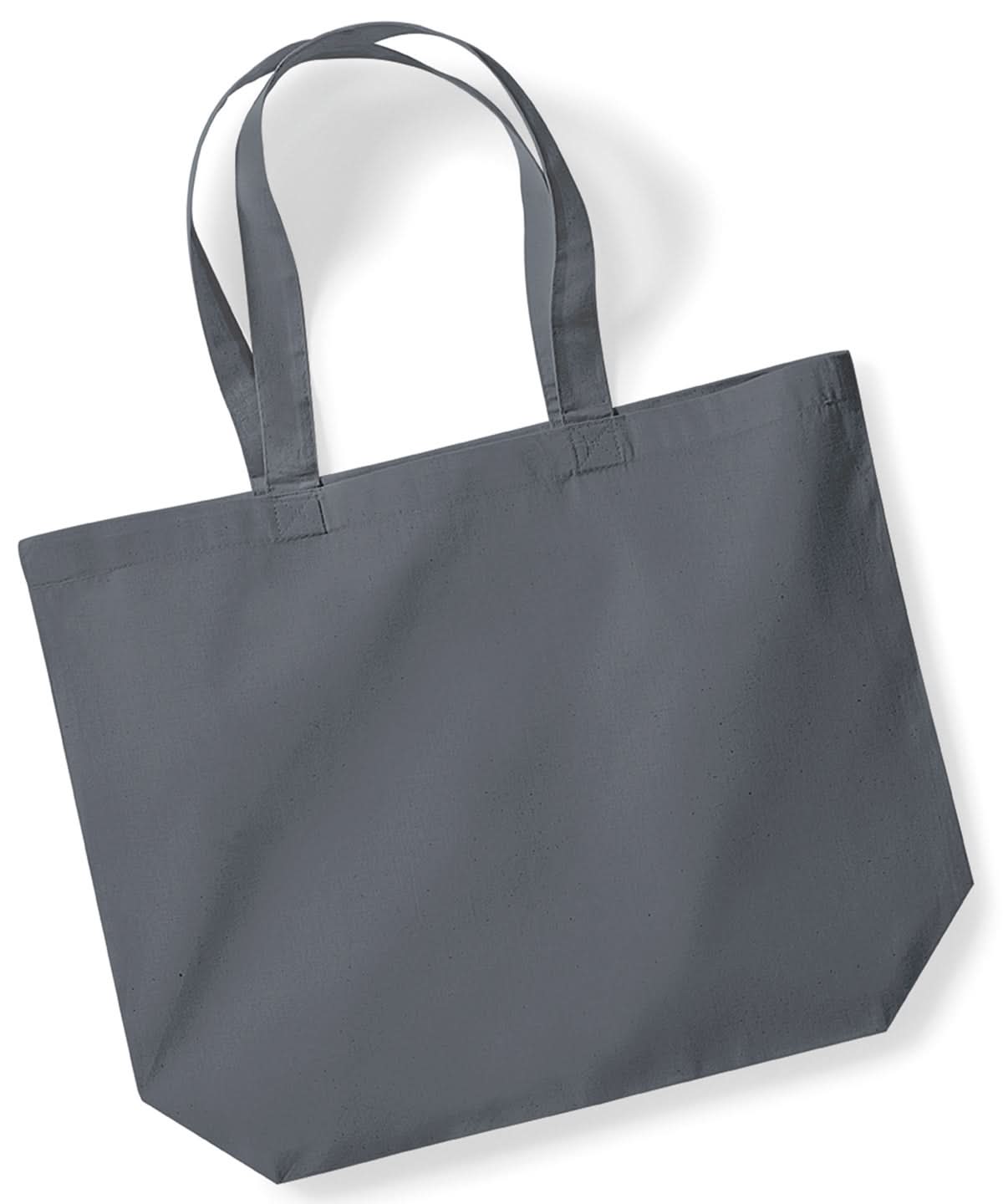 Westford Mill Organic Premium Cotton Maxi Tote WM265 - Graphite Grey One Size - Customisable Bags