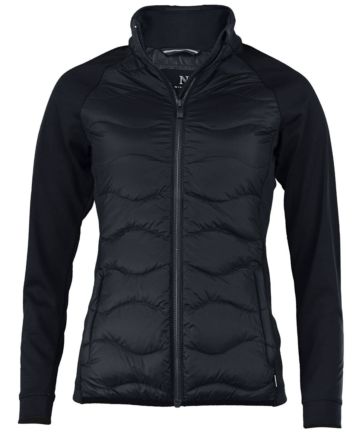 Nimbus Womens Stillwater premium hybrid down jacket N104F - Black - Customisable Jackets