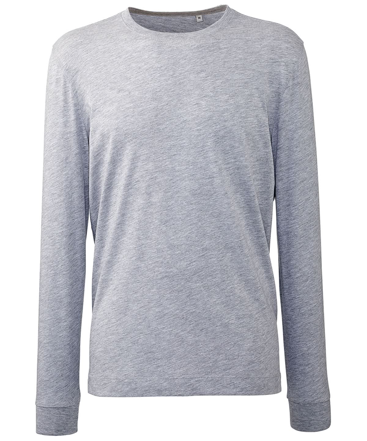 Anthem Mens long sleeve t shirt AM011 - Grey Marl - Customisable T-Shirts