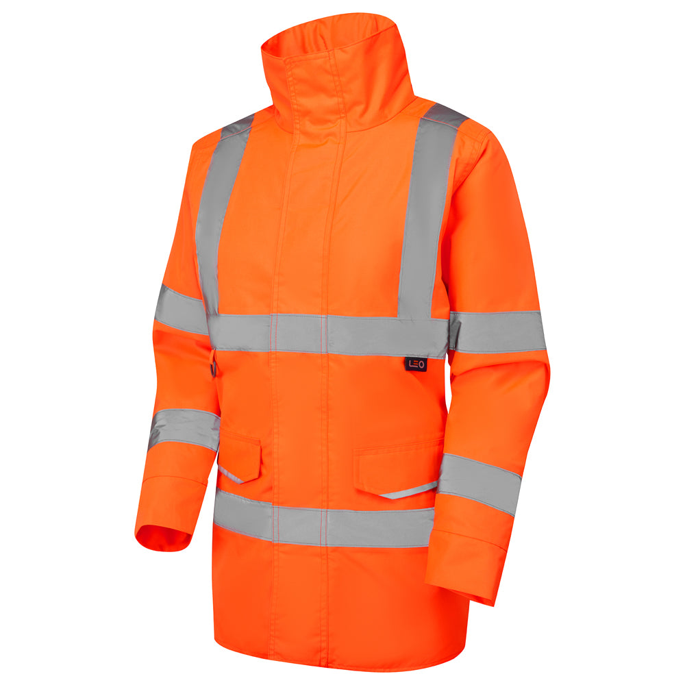 EcoViz 4K Womens Baffle Lined Anorak Cheristow AL01 - HV ORANGE - Customisable Hi-Vis Coats / Jackets