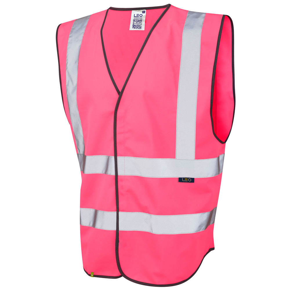 EcoViz Reflective Waistcoat PINK Pilton W05 - PINK - Customisable HV Vest