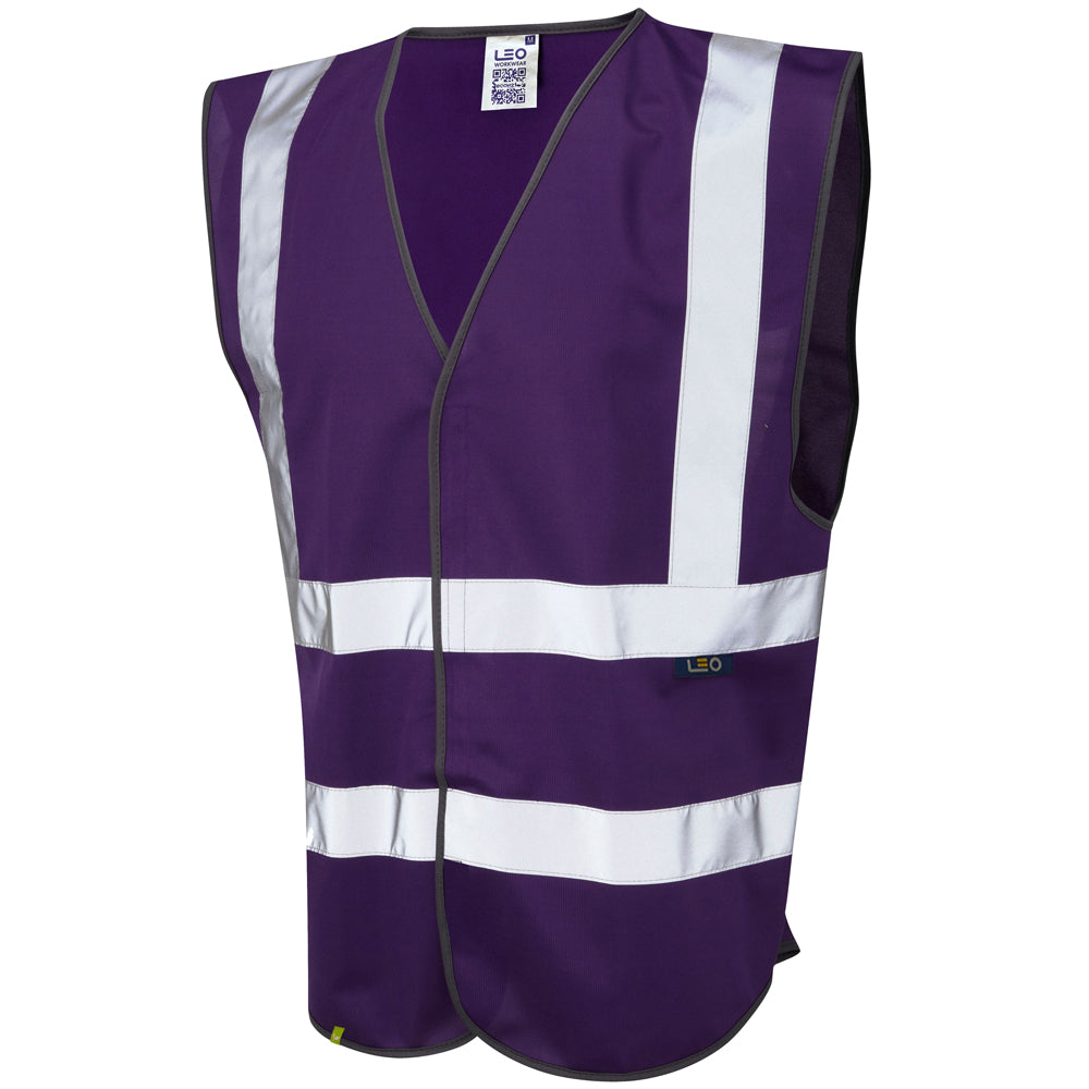EcoViz Reflective Waistcoat PURPLE Pilton W05 - PURPLE - Customisable HV Vest