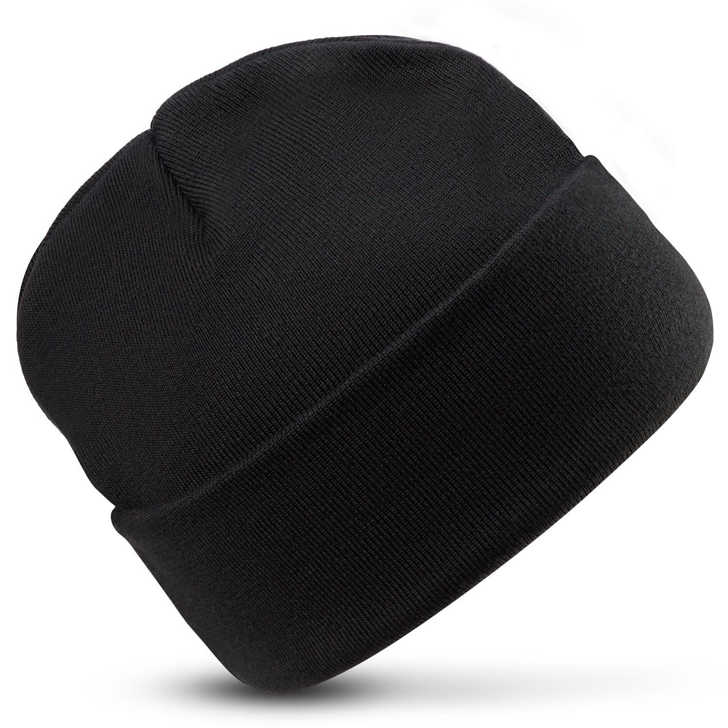 Orn Beanie Hat with Lining - Black - 7185 - Black - Customisable Accessories