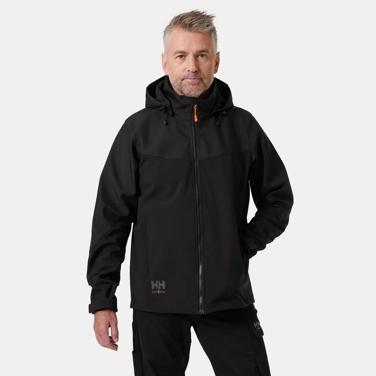Oxford Hooded Softshell Jacket - 74290 - Black - Customisable Softshells