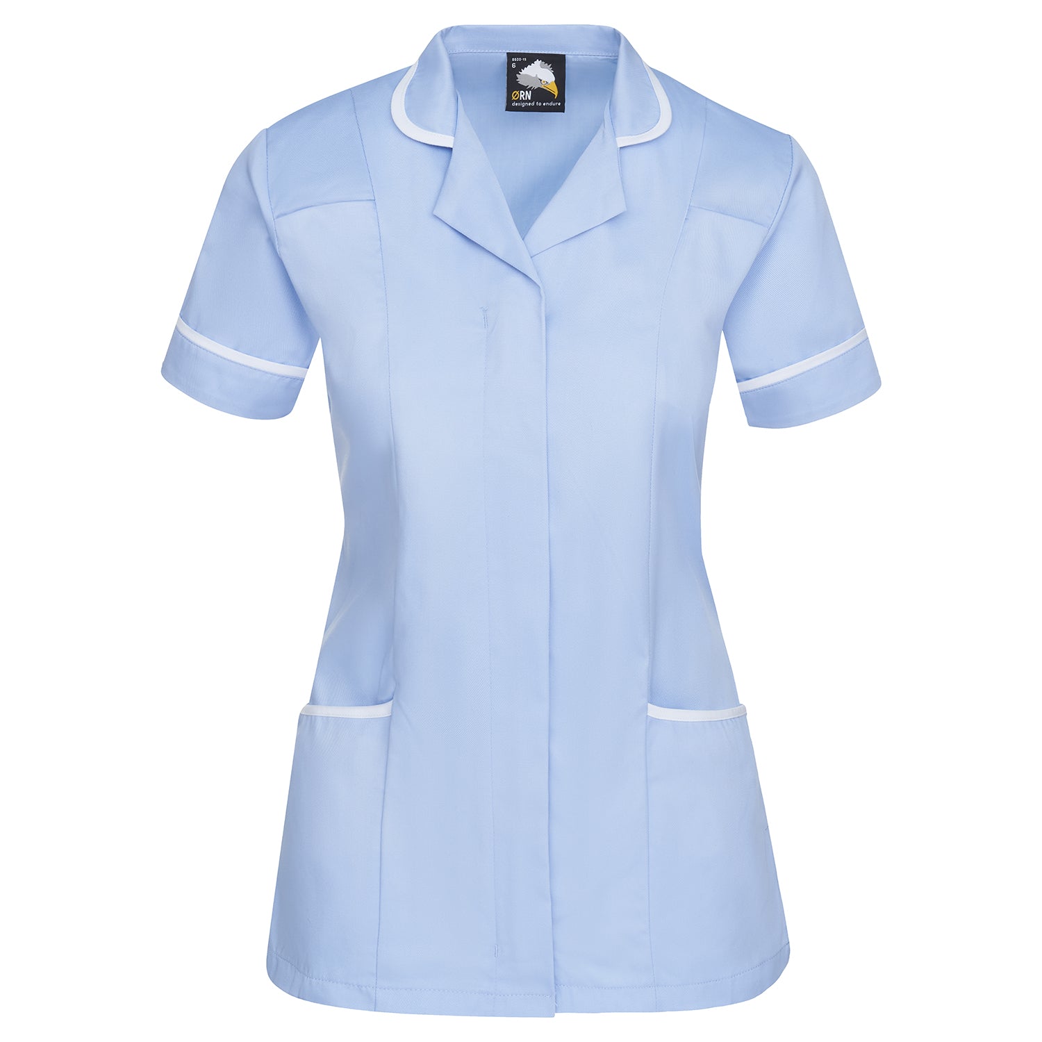 Orn Florence Classic Tunic - Sky - White - 8600 - Sky - White - Customisable Healthcare