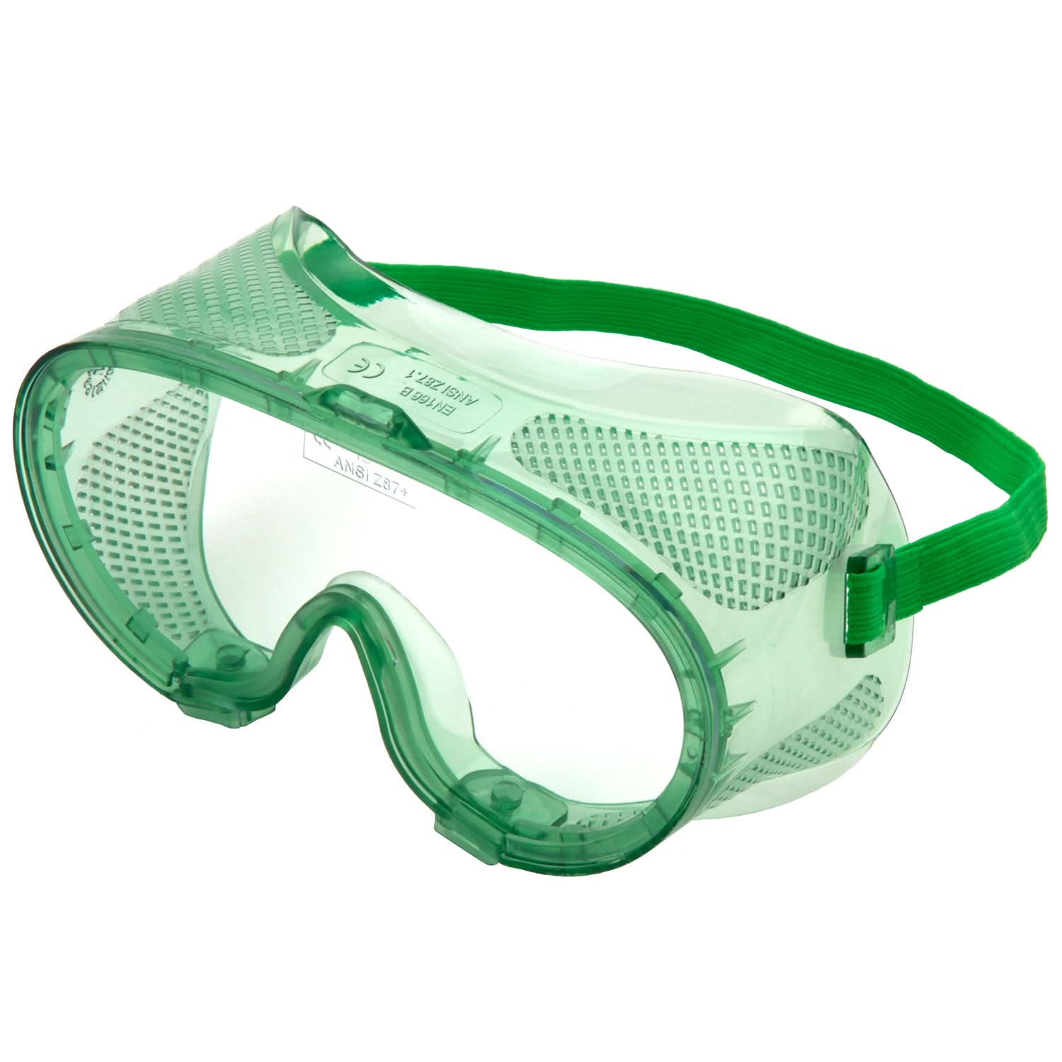 Supertouch - E30 Anti-Scratch Adjustable Safety Goggles - P32 - Clear Green One Size - Customisable Eyewear Protection
