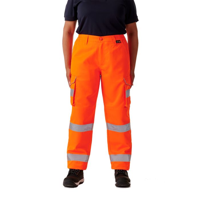 Supertouch - Ladies Hi Vis Orange Hana Combat Trouser - HV311 - - Customisable Trousers