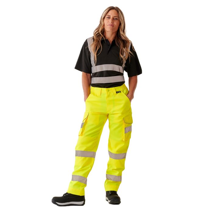 Supertouch - Ladies Hi Vis Yellow Hana Combat Trouser - HV310 - - Customisable Trousers
