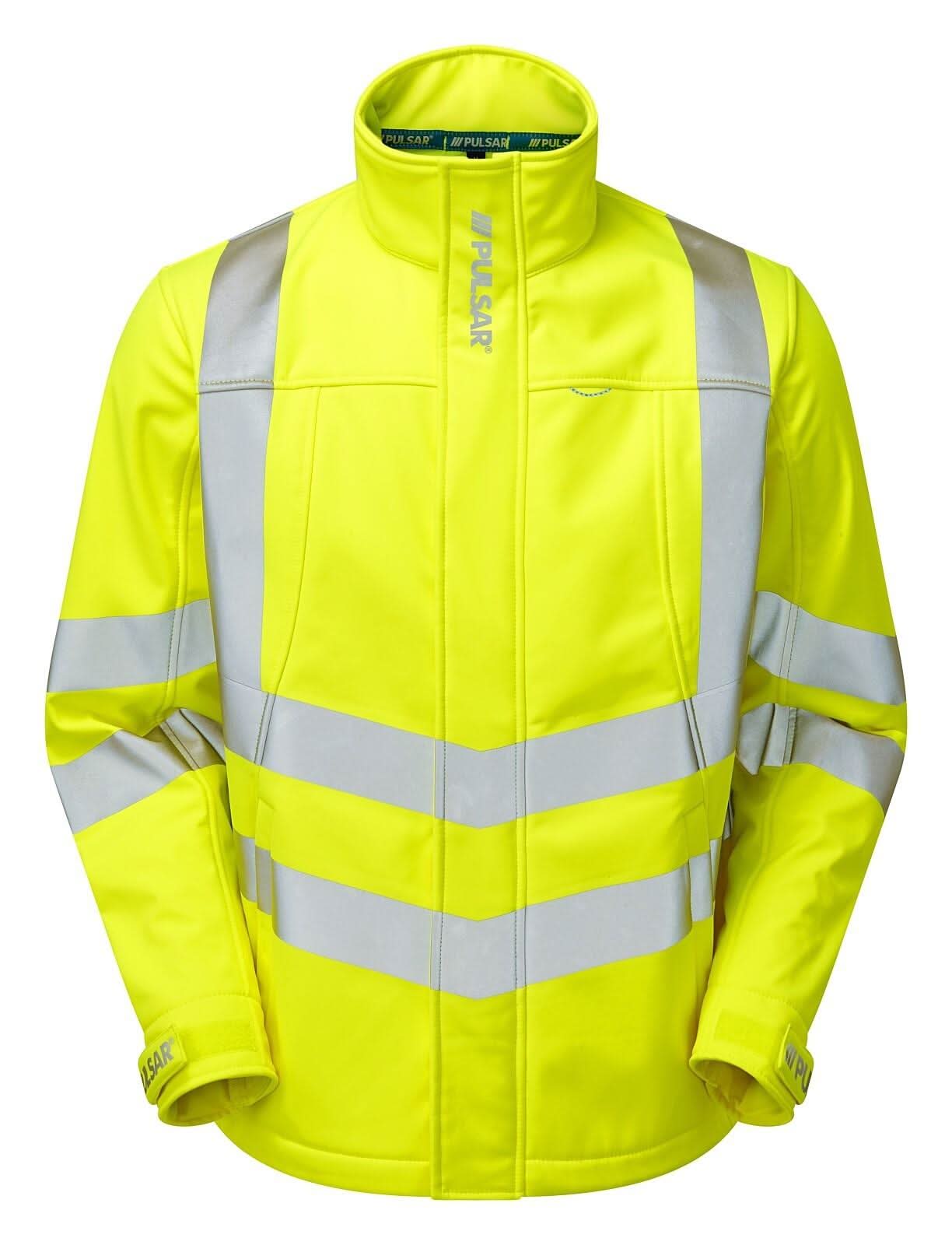 Pulsar Hi Vis Yellow Interactive Softshell Jacket P534 - Yellow - Customisable Softshell Jacket
