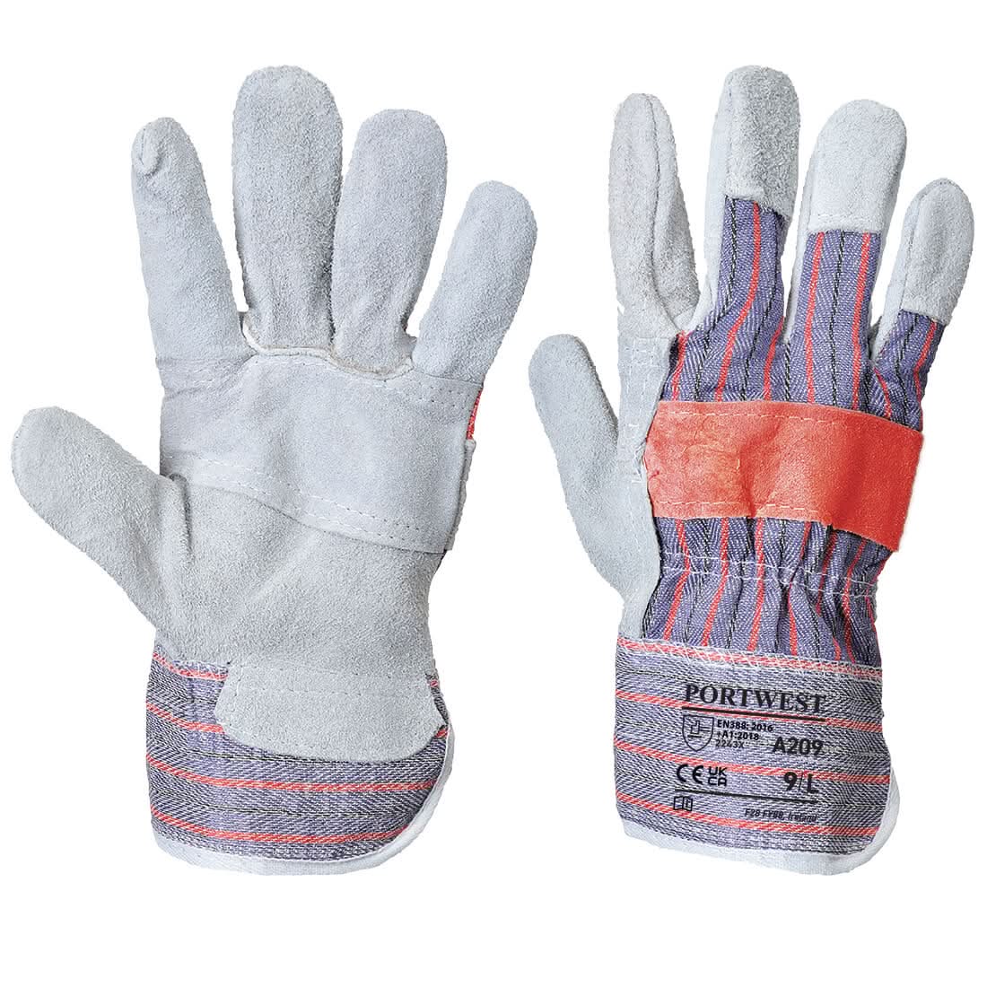 Portwest Classic Canadian Rigger Glove A209 - Grey XL - Customisable Hand Protection