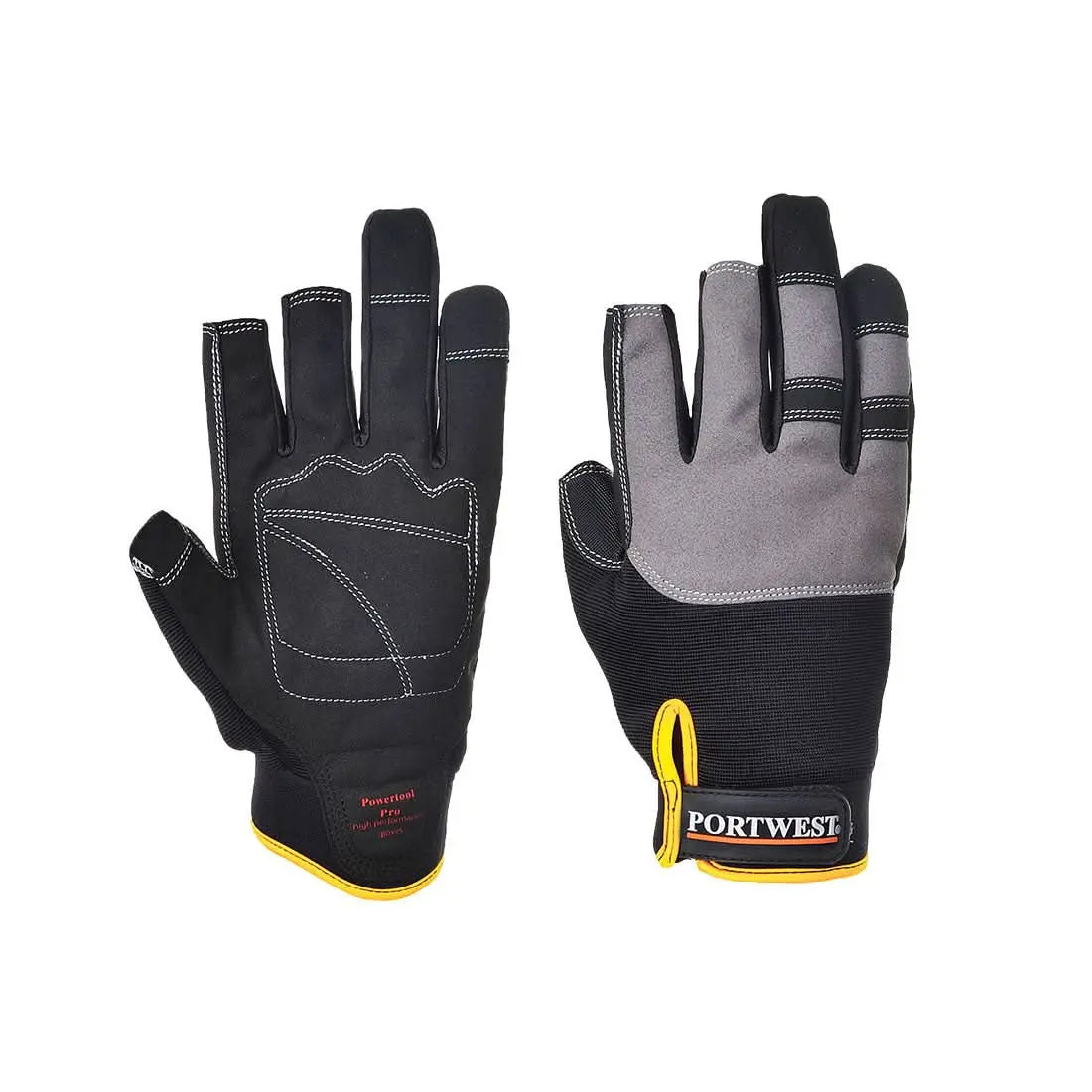 Mechanic 250 Fingerless Glove A740 - Black - Customisable Specialist Gloves
