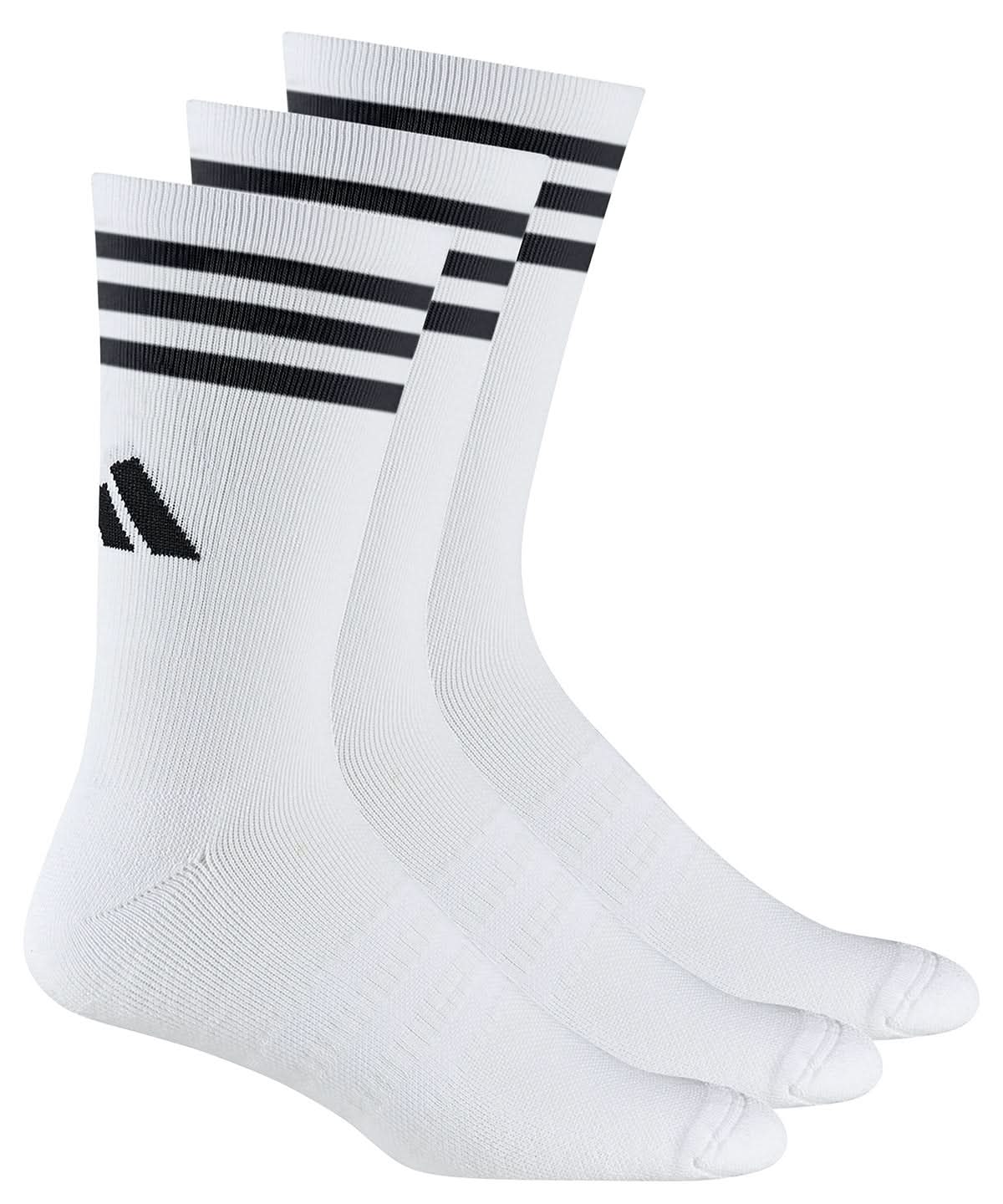 Adidas Crew socks 3 pack AD047 - White - Customisable Socks