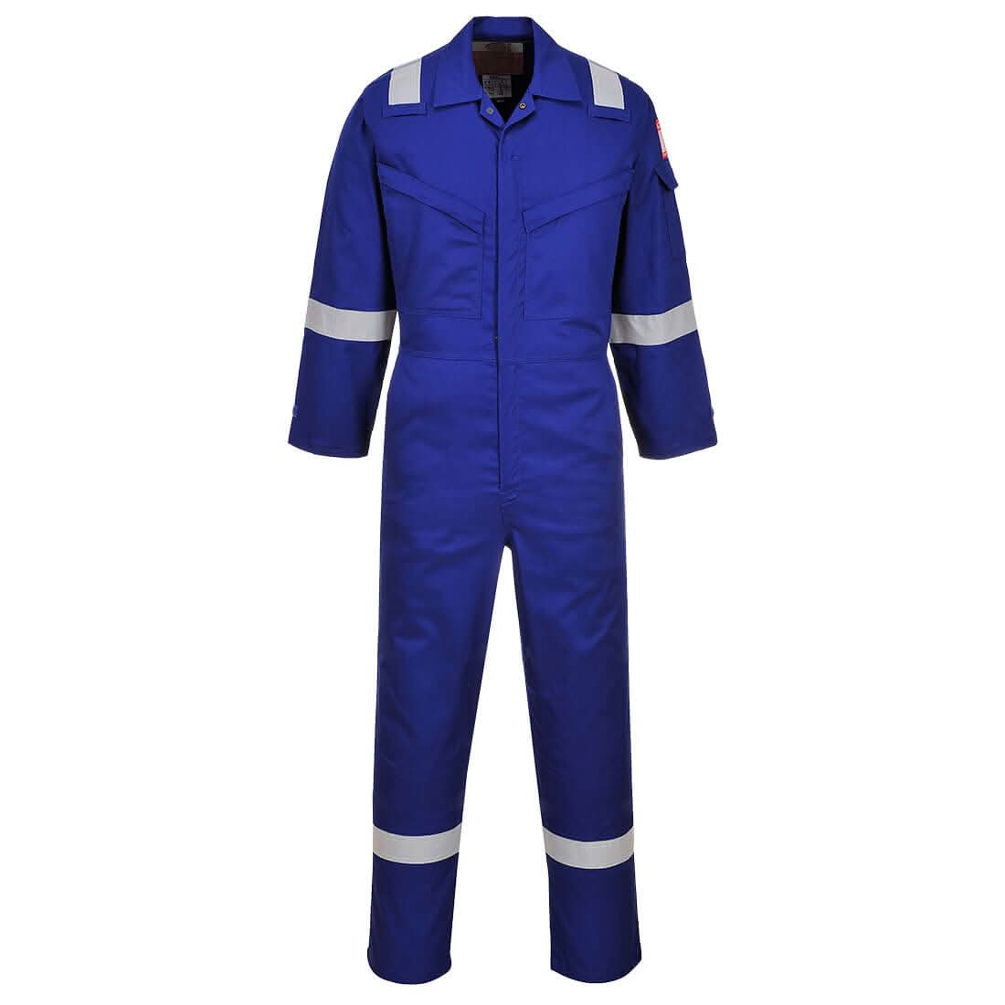 Portwest Araflame Silver Coverall AF73 - Royal Blue - Customisable Coveralls